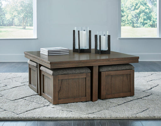 Boardernest Coffee Table with 4 Stools - Furniture City (CA)l
