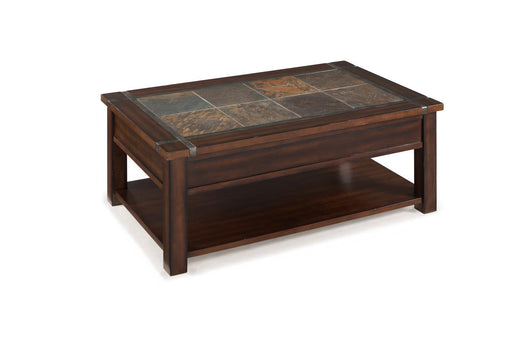 Magnussen Furniture Roanoke Rectangular Lift Top Cocktail Table in Cherry and Slate - Furniture City (CA)l
