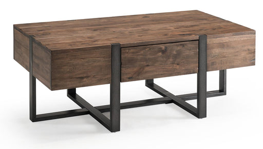 Magnussen Prescott Condo Rectangular Cocktail Table in Rustic Honey - Furniture City (CA)l